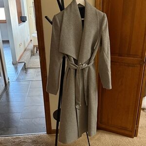 Mango Gray Belted Coat